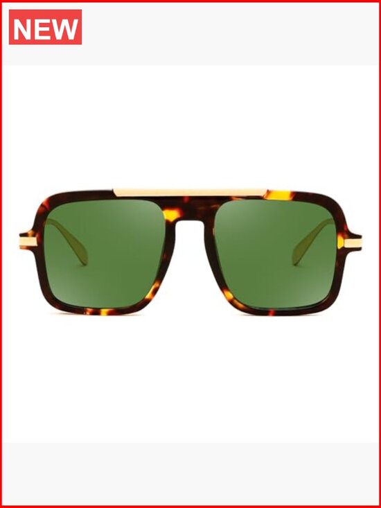 Retro Square Aviator Sunglasses with UV Protection for Women main image 4